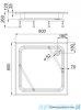 Schedpol Brodzik kwadratowy Zefir 80x80x12cm 3.211